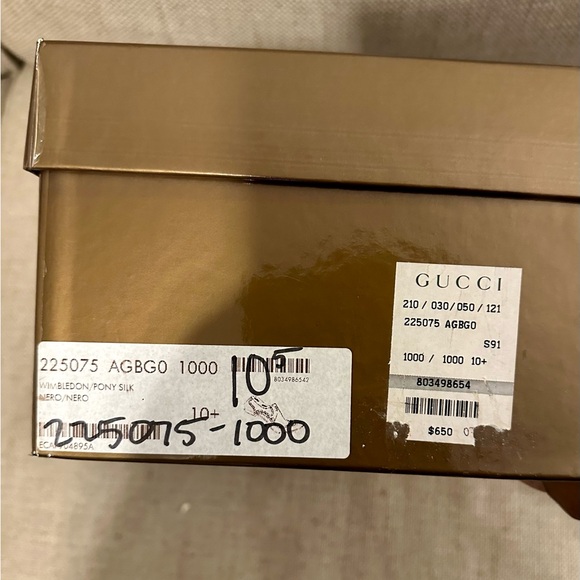 Men’s Gucci Laceups in black leather and black pony skin. Size 10.5. - Picture 8 of 8